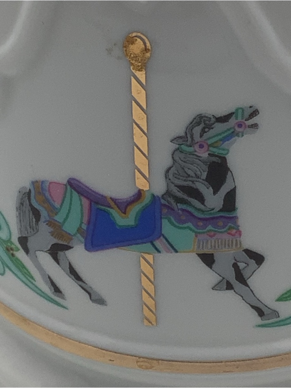 Lenox Carousel Horse Coffee Canister with Gold Script - Picture 5 of 9